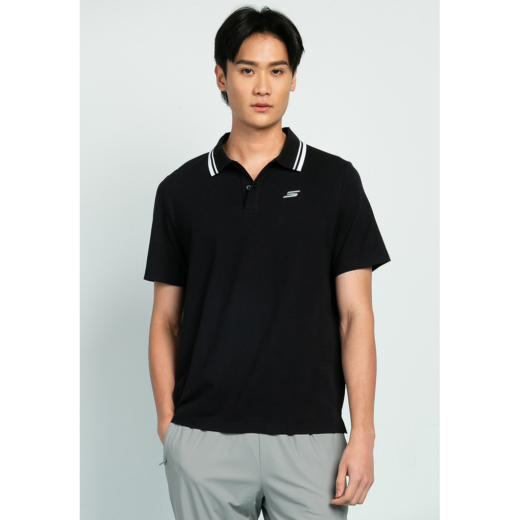 Skechers สเก็ตเชอร์ส เสื้อโปโลผู้ชาย Men Walking Performance Polo Tee - SP325M285-0018