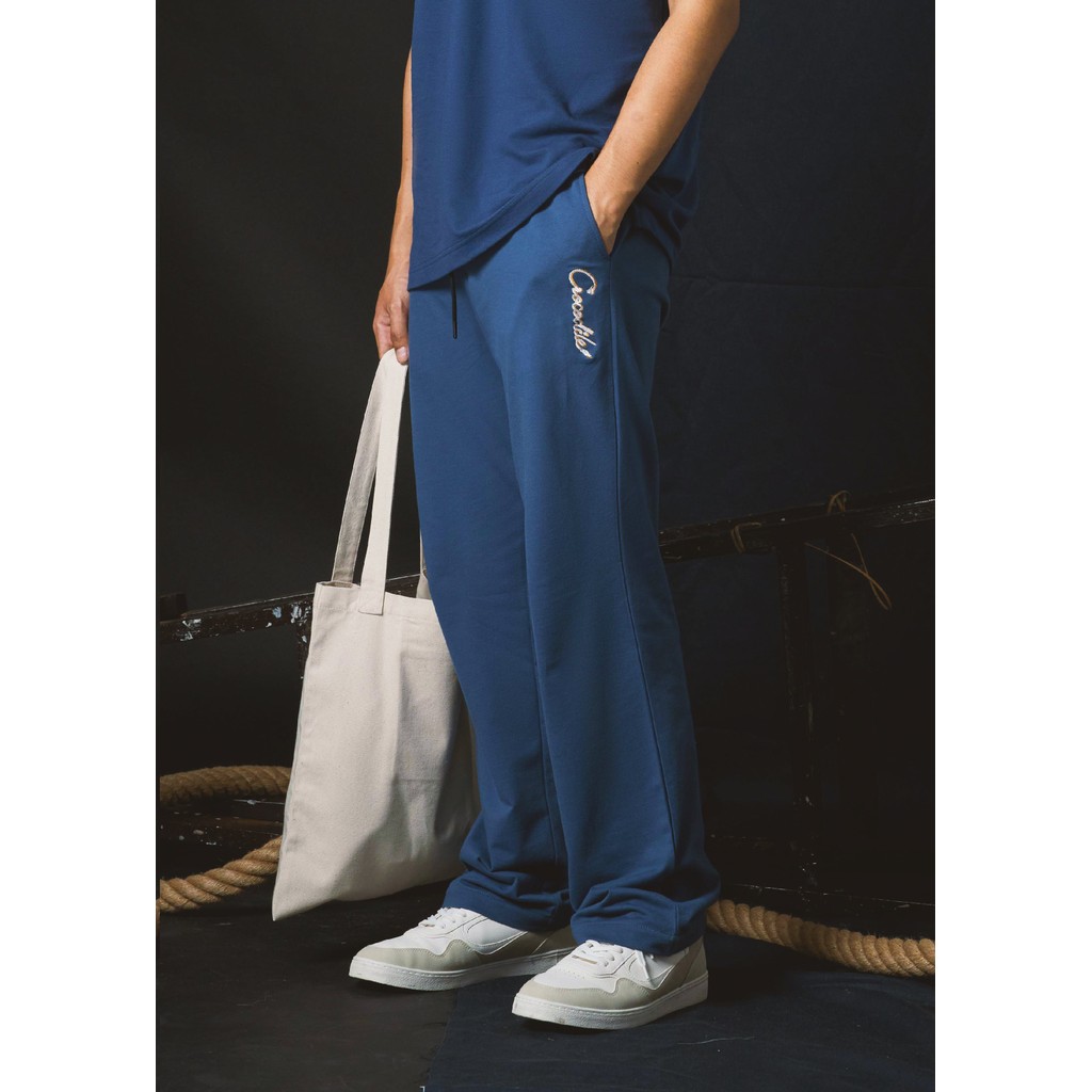 CROCODILE NAVAL ACADEMY BLUE TRACKPANT WITH EMBROIDERY