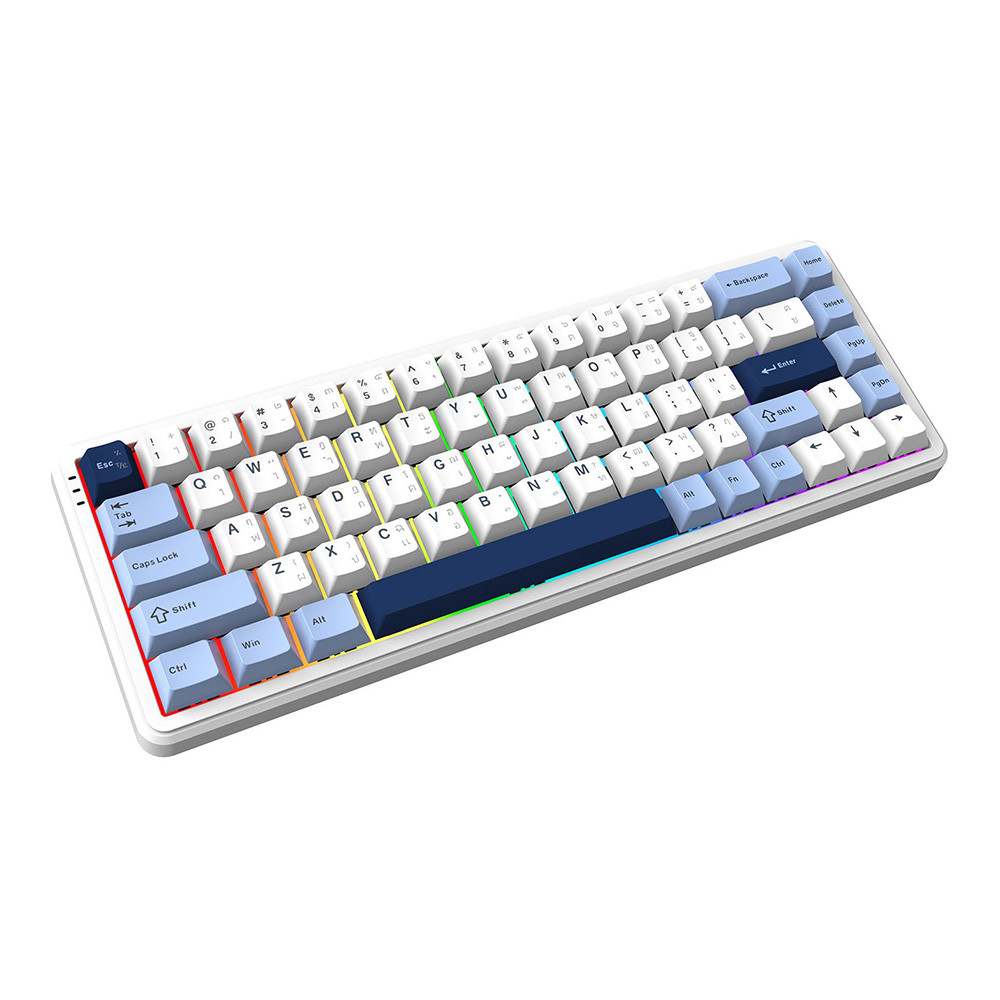 WIRELESS KEYBOARD (คีย์บอร์ดไร้สาย) AJAZZ AK680 MAX (8+1K) MAGNETIC SWITCH RGB EN/TH - CLOUD HIGH