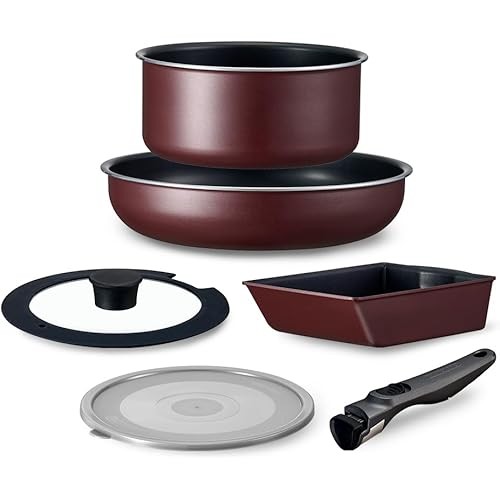 IRIS OHYAMA Iris Oyama กระทะด้ามถอดได้ ชุด 6 ชิ้น DIAMOND COAT TERA ไม่ติดแรงที่สุด...