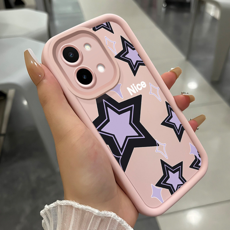 เคสสำหรับ VIVO Y28 2024 เคสโทรศัพท์ดาวนําคักดีสามสีซิลิโคนกันกระแทก