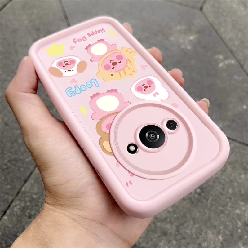 เคสสำหรับ Xiaomi Redmi A3 A3X POCO C61 เคสโทรศัพท์บีเวอร์สามสีซิลิโคนกันกระแทก