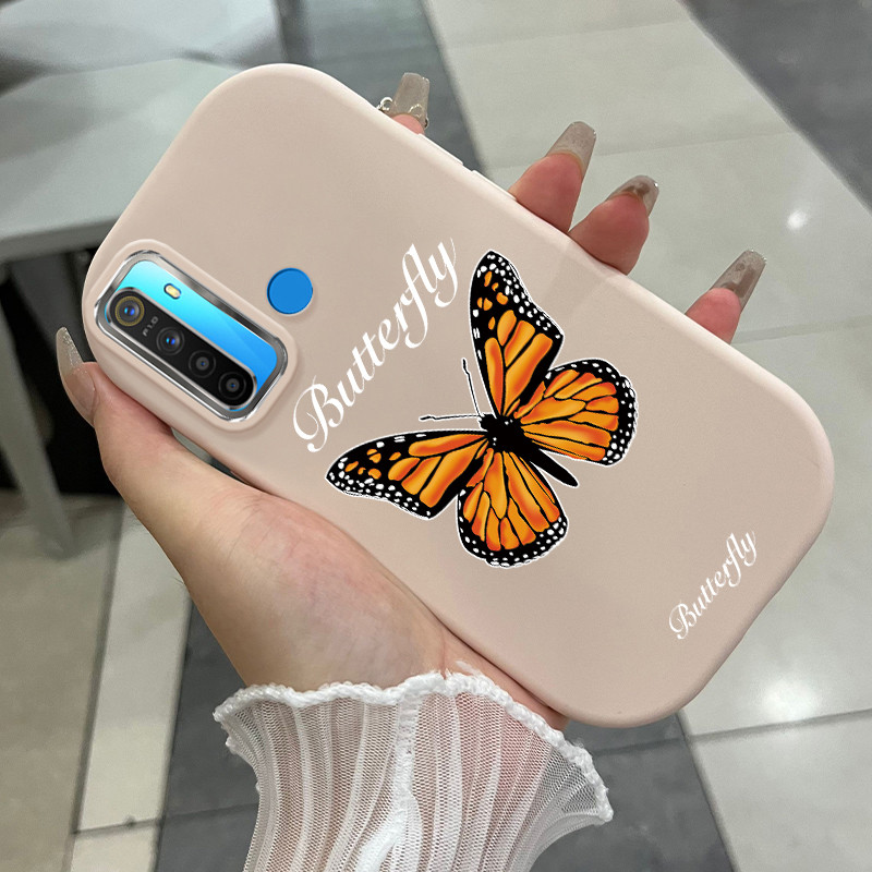 เคสสำหรับ Realme 5 5i 5s 6i C3 C3i 8 5G 8S 5G Q3 Q3i V13 5G Narzo 30 5G เคสโทรศัพท์ผีเสื้อกันกระแทก