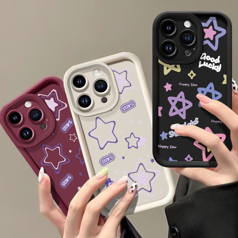 MHKEID เคสสำหรับ Infinix Smart 9 Smart 9 HD Hot 50i เคสฝาครอบป้องกันโทรศัพท์เคสโทรศัพท์องค์ประกอบรูปดาวน่ารัก - รูปที่ 4