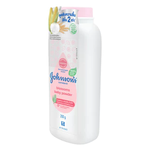 จอห์นสัน แป้งเด็ก คอร์นสตาร์ช บลอสซั่ม เบบี้ พาวเดอร์ 200 ก. X2 Johnson's Baby Cornstarch Blossom Powder 200 g. x2