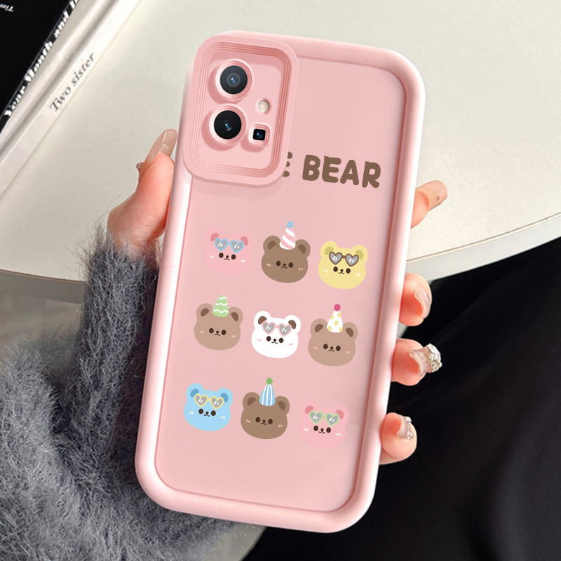 เคสสำหรับ VIVO Y75 Y55 5G Y55s Y33s Y33e Y30 5G Y52T T1 5G เคสโทรศัพท์สัตว์น่ารักซิลิโคนกันกระแทก