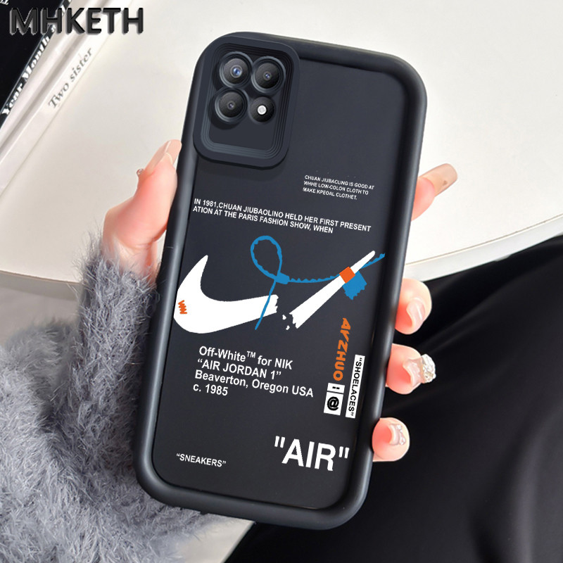 MHKEID เคสสำหรับ Realme 8i Narzo 50 เคสแบรนด์อินเทรนด์ส่วนบุคคลที่มีรูปแบบตะขอหักเคสโทรศัพท์ใหม่เอี่ยม