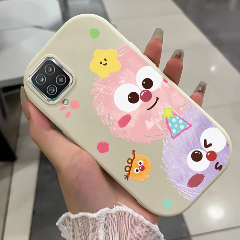 เคสสำหรับ Samsung Galaxy A12 4G A12 5G A22 4G M12 F12 เคสโทรศัพท์สัตว์ประหลาดกันกระแทกกลมและอ้วน