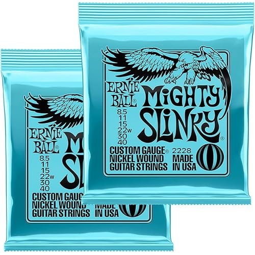 ERNIE BALL ERNIE BALL 2228 Electric Guitar Strings 8.5-40 MIGHTY SLINKY 2Set Pack
