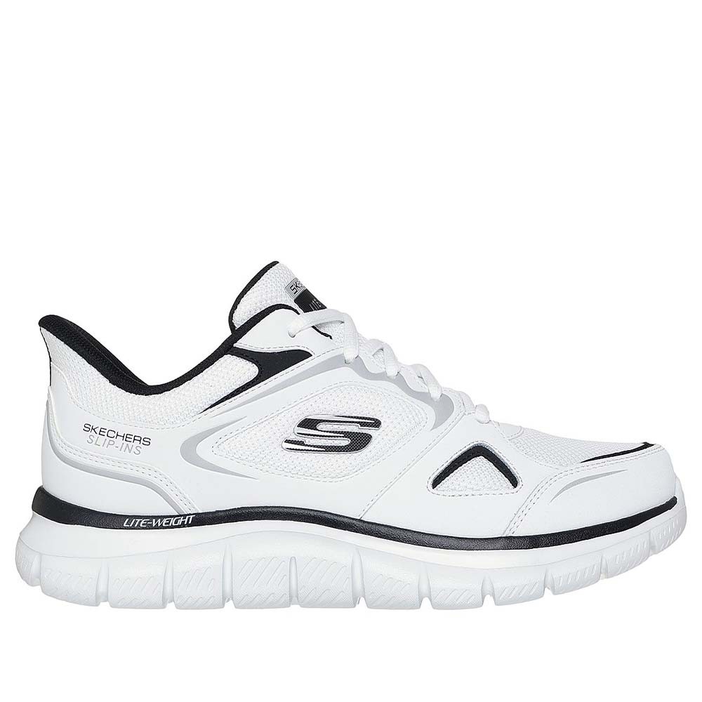 Skechers حذاء رجالي Track Sport — أبيض/أسود — صورة 7