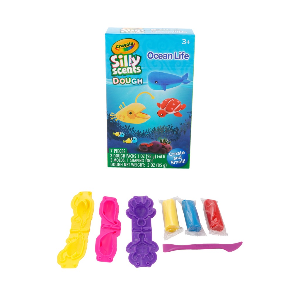 Crayola Silly Scents Ocean Life Dough Mini Playset เครโยล่า ชุดปั้นแป้งโดว์ ของสัตว์ใต้ทะเล ขนาดเล็ก A1-2199