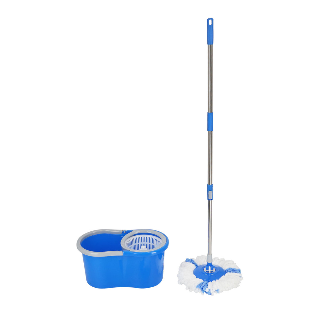 ชุดไม้ม็อบพร้อมถังปั่นแห้งพลาสติก 6 ลิตร KLEANER รุ่น T130024B สีน้ำเงิน