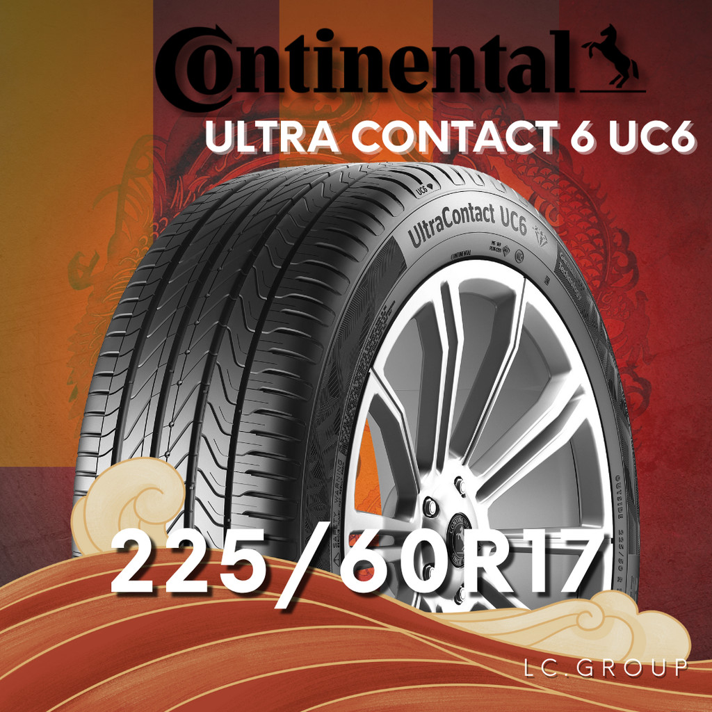 ยาง 225/60R17 CONTINENTAL รุ่น ULTRA CONTACT 6 UC6 ราคาต่อเส้น ปี 2024