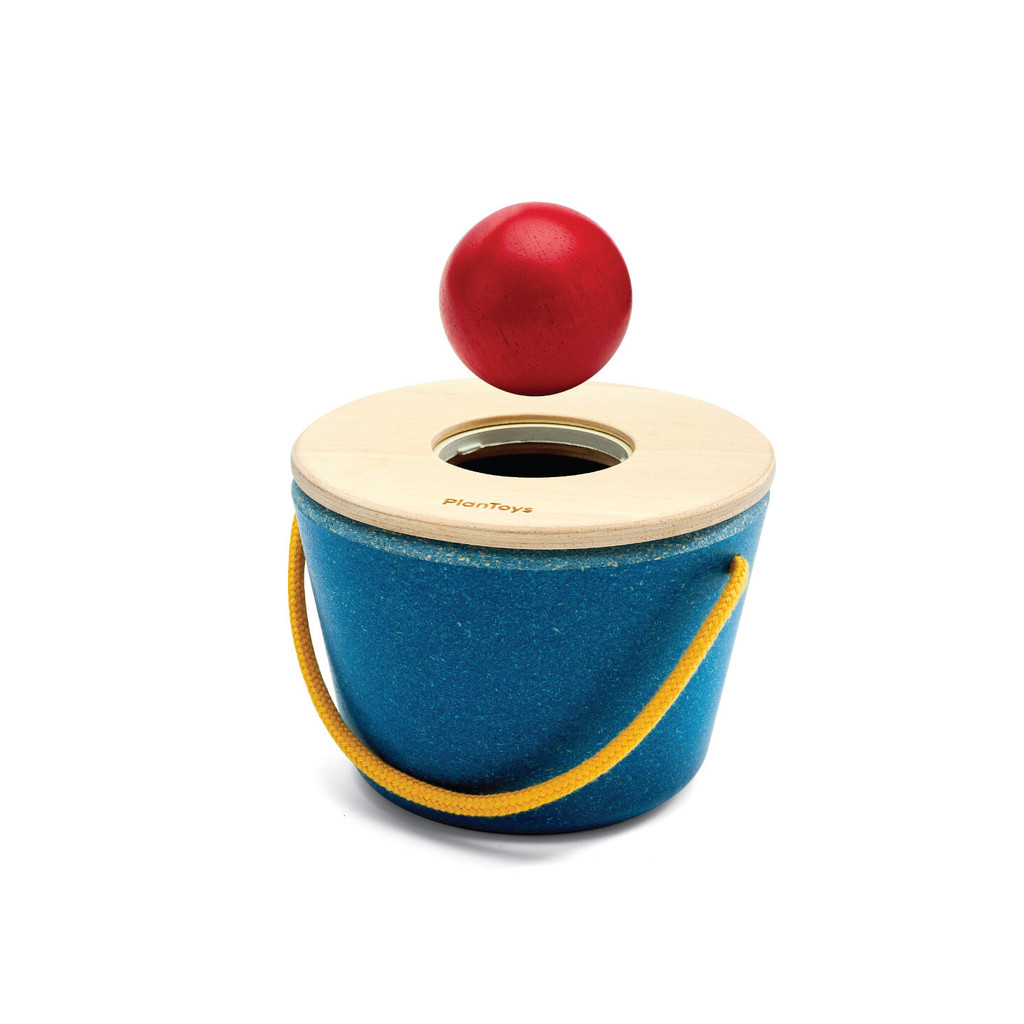 PlanToys ของเล่นไม้ 5910 Pop ‘n’ Drop Bucket ถังหยอดบอล เสริมพัฒนาการ สำหรับเด็กอายุ 12 เดือน ขึ้นไป