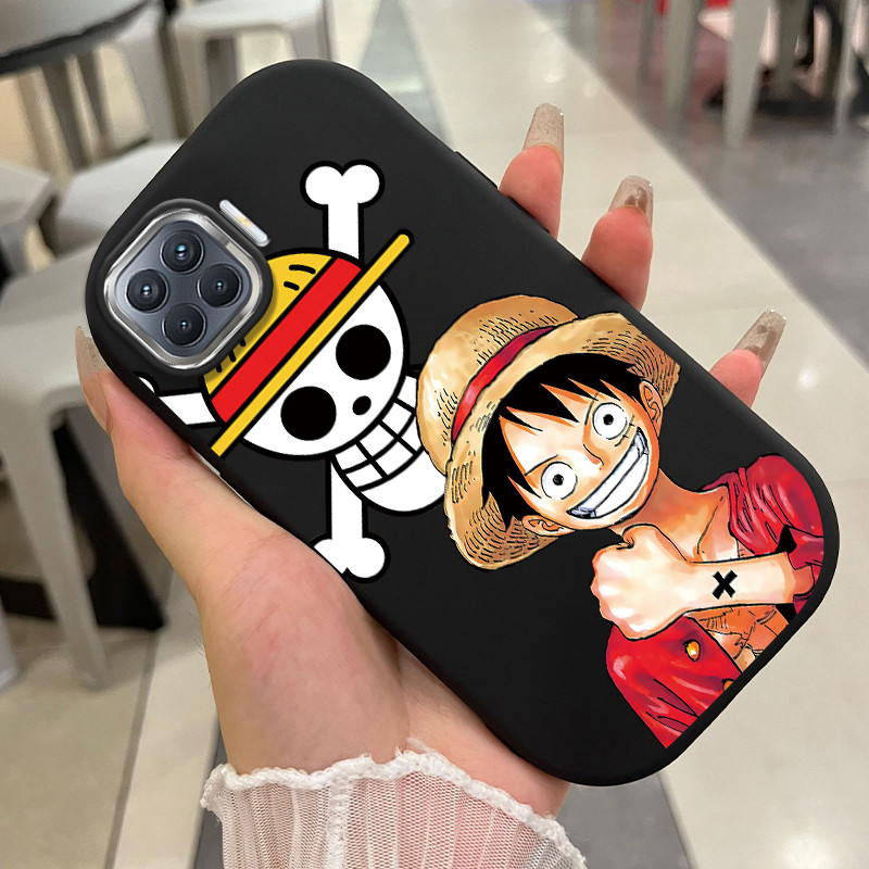 เคสสำหรับ OPPO A93 2020 Reno 4F Reno 4 Lite F17 Pro เคสโทรศัพท์ตัวเอกอนิเมะกันกระแทกกลมและอ้วน