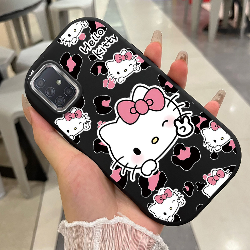 เคสสำหรับ Samsung Galaxy A71 เคสโทรศัพท์แมวกันกระแทกกลมและอ้วน