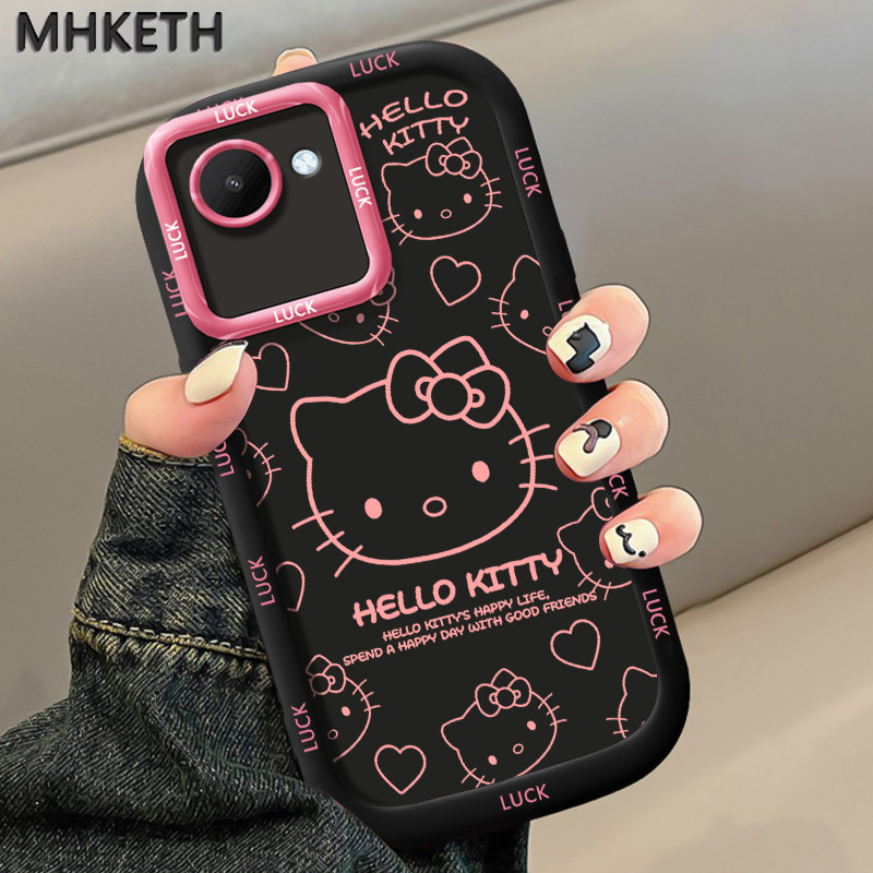 MHKETH เคสสำหรับ Realme C30 C30s Narzo 50i Prime เคสมือถือลายแมวน่ารักและเป็นที่นิยม