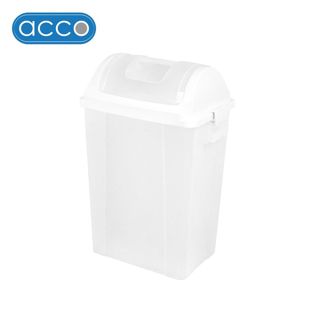 ACCO ถังขยะเหลี่ยมฝาสวิง 60 ลิตร สีใส จัดส่งโดย HomePro
