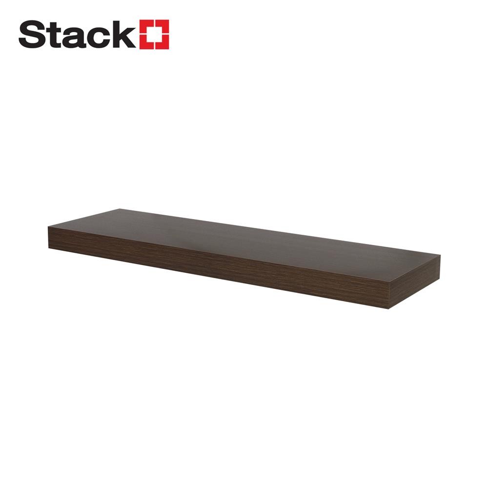 STACKO แผ่นชั้นไม้ซ่อนขา 80x24x5 ซม. สีวินเทจ ทีค จัดส่งโดย HomePro