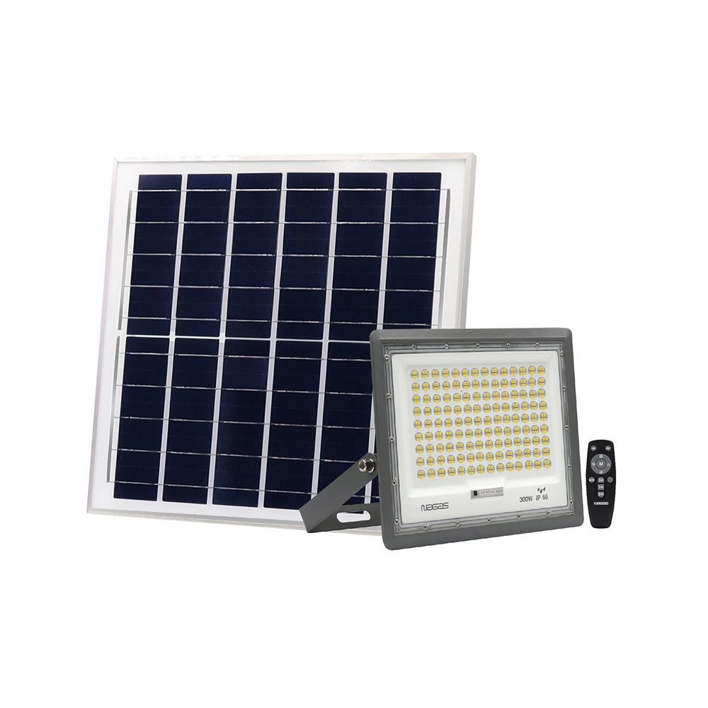 NAGAS ไฟสปอตไลท์ SOLAR BRIGHT 300 วัตต์ WARM WHITE สีเทา จัดส่งโดย HomePro