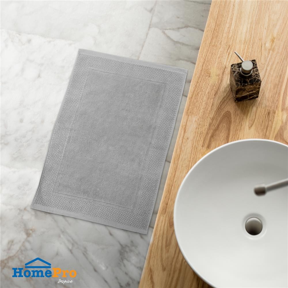 HOME LIVING STYLE พรมขนหนู ELITE 17X28 นิ้ว สีเทา จัดส่งโดย HomePro ราคา ถูกที่สุด ดีลบีเคเค แกลเลอรีภาพที่ 6