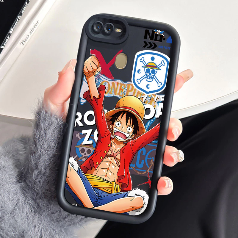เคสสำหรับ OPPO A7 A5s A12 A12S A11k เคสโทรศัพท์ตัวเอกอนิเมะสามสีซิลิโคนกันกระแทก