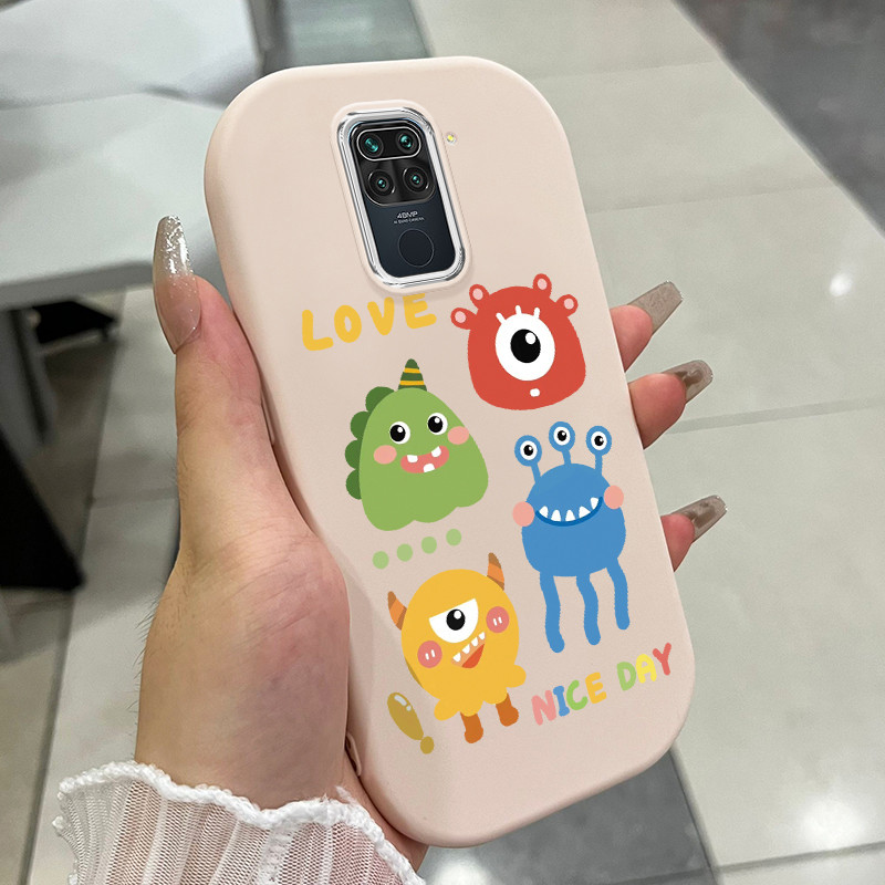 เคสสำหรับ Xiaomi Redmi Note 9 Note 9s Note 9 Pro POCO M2 Pro เคสโทรศัพท์สัตว์ประหลาดน่ารักกันกระแทกกลมและอ้วน