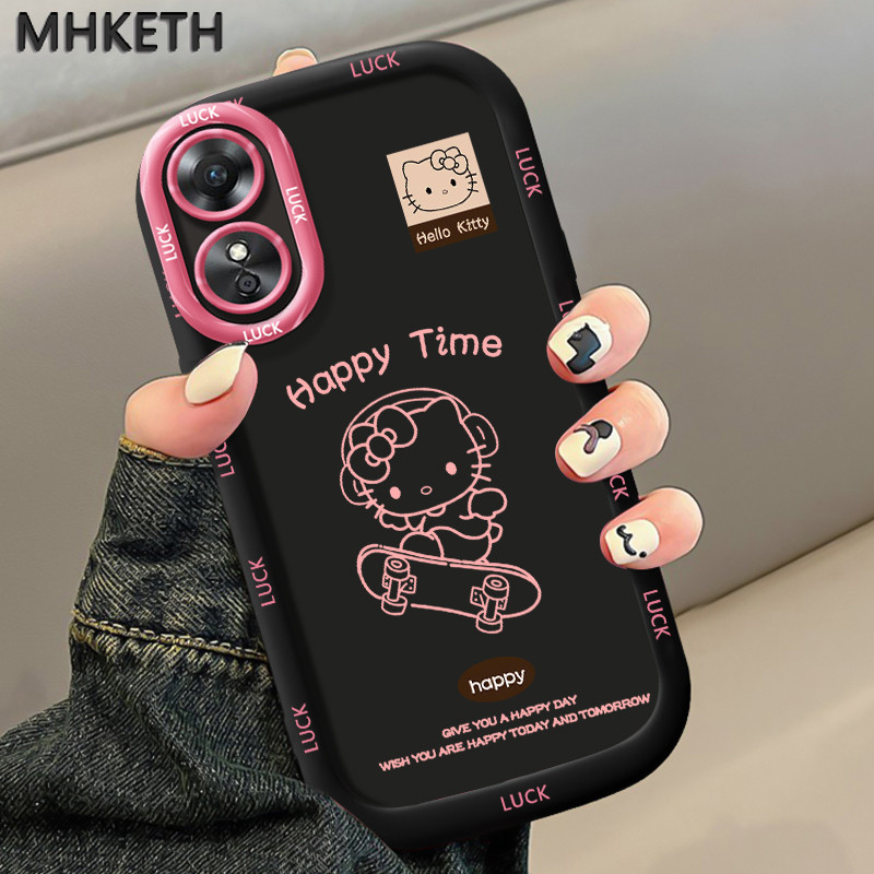 MHKETH เคสสำหรับ OPPO A17 A17K เคสโทรศัพท์ซิลิโคนออกแบบเองใหม่