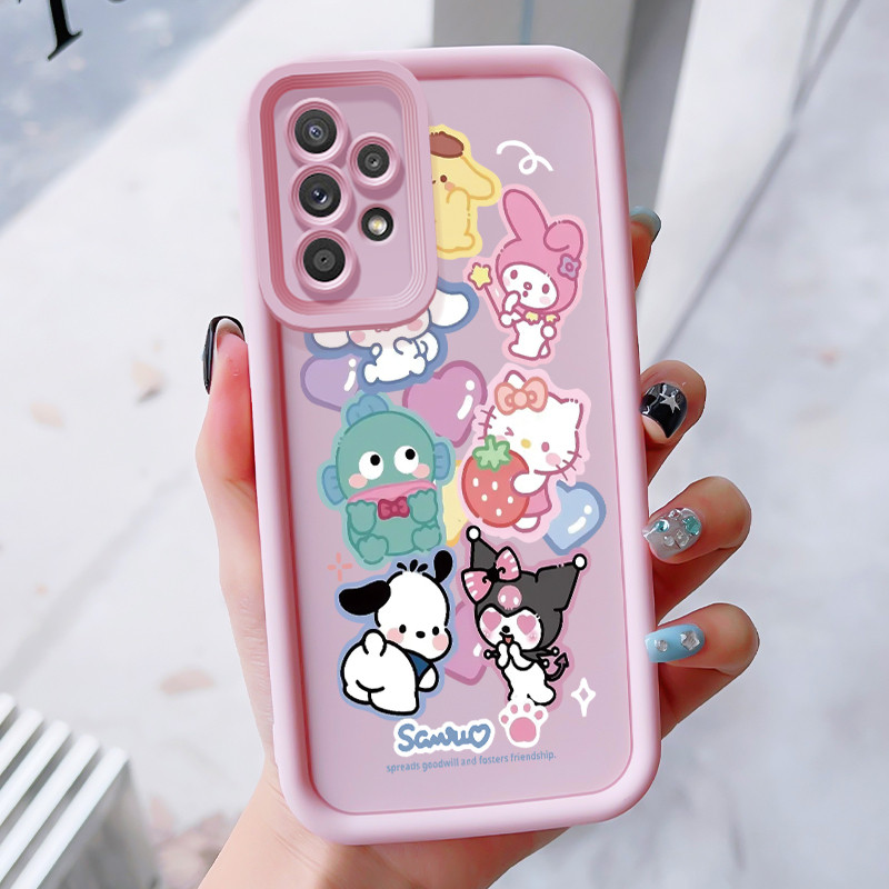 เคสสำหรับ Samsung Galaxy A52 5G A52s เคสโทรศัพท์สัตว์น่ารักสามสีซิลิโคนกันกระแทก