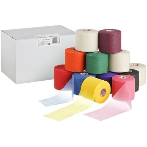 Mueller Mwrap Colored Mix 70mm Pack of 12 Underwrap Small 51307 Beige, Red, Green, Gold, Black, Blue