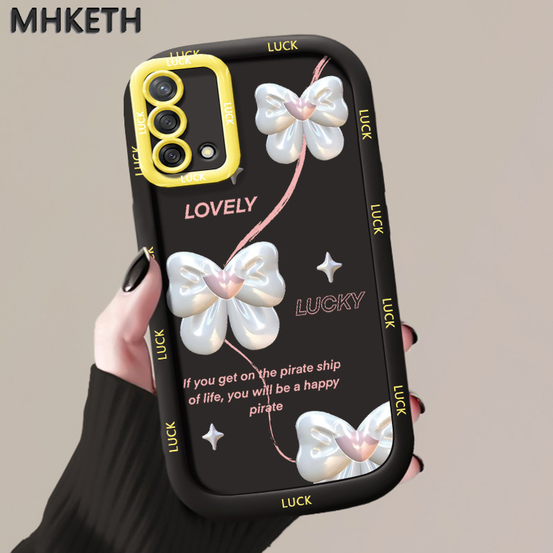 MHKETH เคสสำหรับ OPPO A74 A95 F19 F19s Reno 6 Lite เคสโทรศัพท์รูปโบว์สวยของผู้หญิงขายดีแบบใหม่ - รูปที่ 7