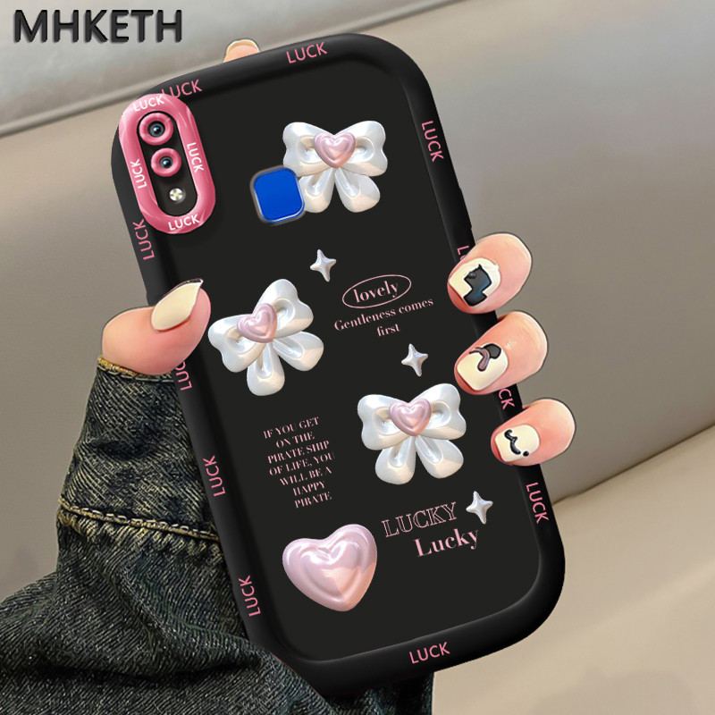 MHKETH เคสสำหรับ VIVO Y91 Y91i Y93 Y95 Y91C Y1S Y90 เคสโทรศัพท์รูปโบว์สวยของผู้หญิงขายดีแบบใหม่