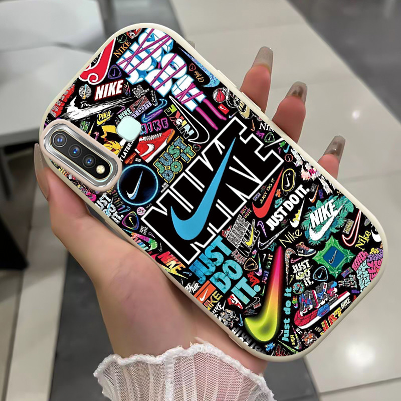 เคสสำหรับ VIVO Y19 Y5s เคสโทรศัพท์แมวเปลือกแก้วกันกระแทก