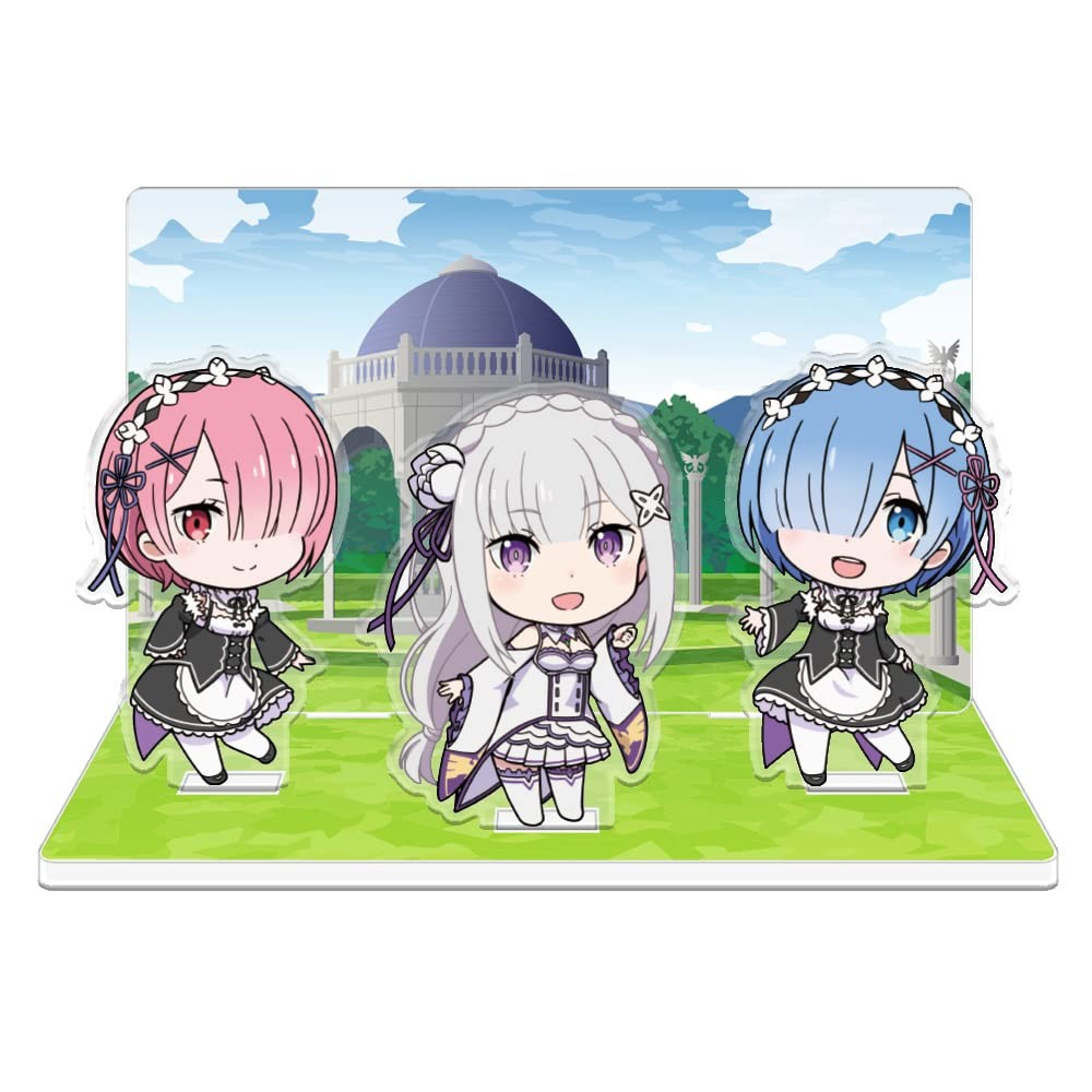 【ส่งตรงจากญี่ปุ่น】 Azu Maker Re:ZERO − Starting Life in Another World − Acrylic Diorama A [Emilia &