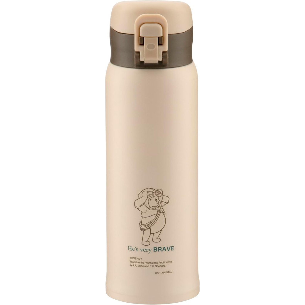 Captain Stag MA-2348 Disney Outdoor Water Bottle, Direct Drinking, Vacuum Insulated, Hot and Cold In