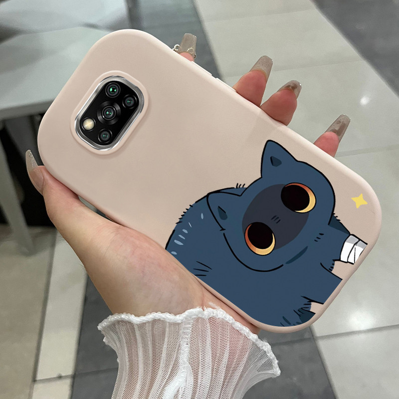 เคสสำหรับ Xiaomi POCO X3 Pro X3 NFC F3 13T Pro เคสโทรศัพท์แมวน่ารักกันกระแทกกลมและอ้วน