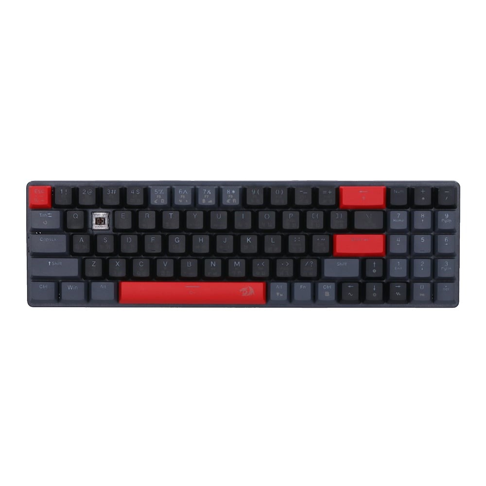 WIRELESS KEYBOARDREDRAGON ASHE PRO (BLACK-GRAY-RED) (LOW PROFILE BROWN SWITCH RGB EN/TH) (K626RBG-RG
