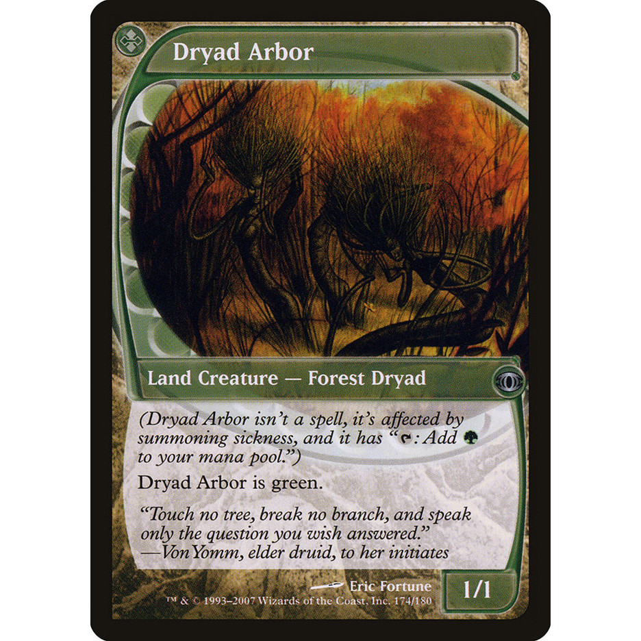 Dryad Arbor FUT Future Sight การ์ด Magic the Gathering [MTG] ของแท้
