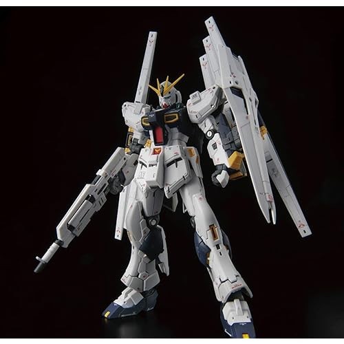 BANDAI SPIRITS RG Gundam Char s Nu พร้อม Double Fin Funnel 1/144 สีขนาดรหัสพลาสติก
