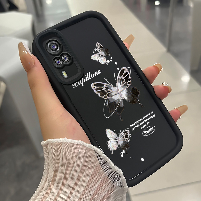 เคสสำหรับ VIVO Y51 2020 Y51A 2020 Y31 2020 Y53s Y33 เคสโทรศัพท์ผีเสื้อกันกระแทก