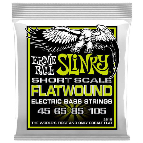 ERNIE BALL ERNIE BALL 2818 BASS STRINGS 45-105 REGULAR SLINKY FLATWOUND SHORT SCALE
