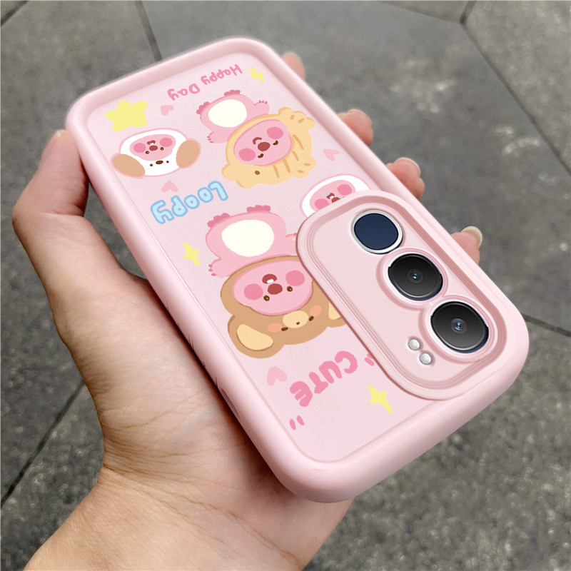 เคสสำหรับ VIVO Y19s Y29 5G เคสโทรศัพท์บีเวอร์สามสีซิลิโคนกันกระแทก