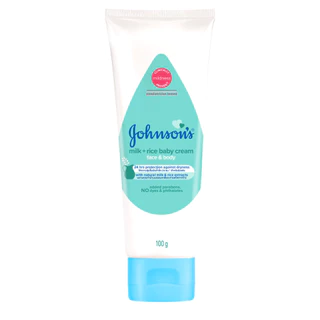 [แพ็ค6] Johnson's Baby จอห์นสัน เบบี้ ครีมบำรุงผิว มิลค์ +ไรซ์ 100 ก. Johnson's Baby Milk + Rice Cream 100 g.
