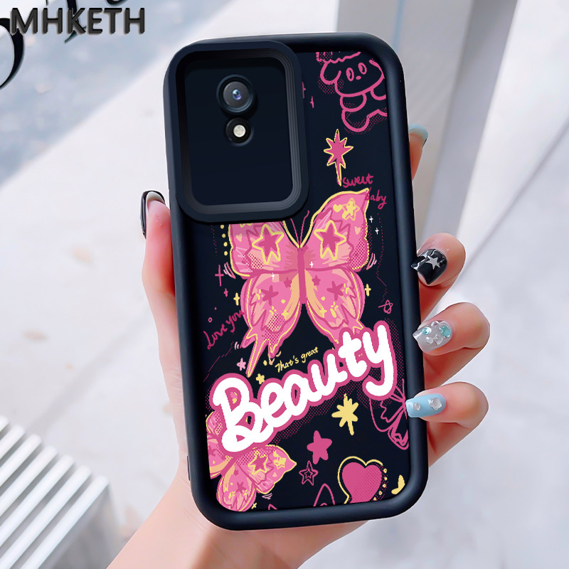 MHKEID เคสสำหรับ VIVO Y02 Y02A Y02s Y02T เคสระเบิดป้องกันซิลิโคนรูปผีเสื้อเคสโทรศัพท์อันสวยงาม ราคา ถูกที่สุด ดีลบีเคเค แกลเลอรีภาพที่ 2