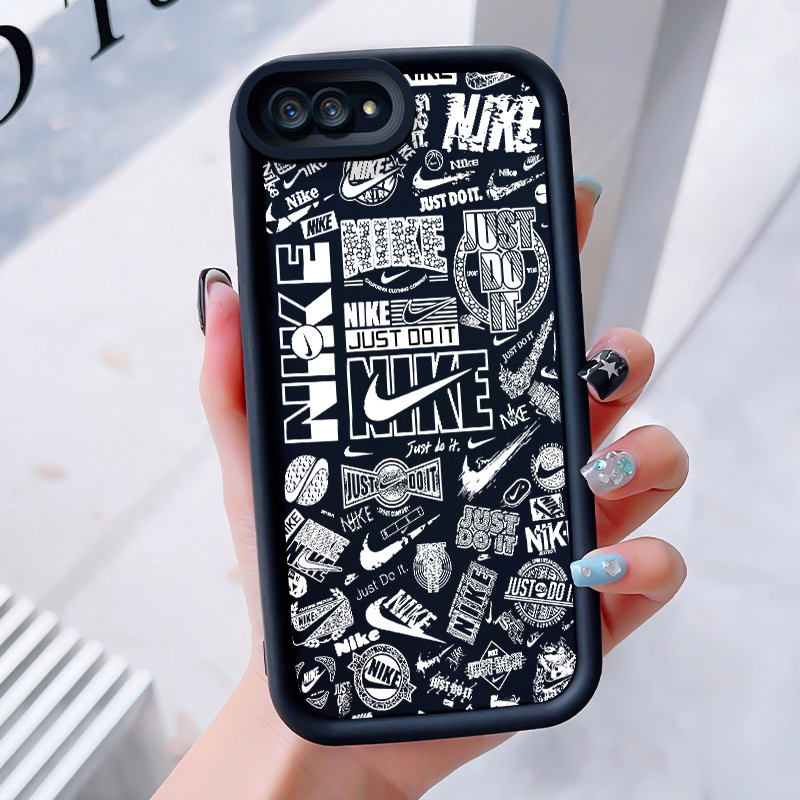 เคสสำหรับ OPPO A5 A3s A12E Realme C1 เคสโทรศัพท์แบรนด์อินเทรนด์ซิลิโคนกันกระแทก