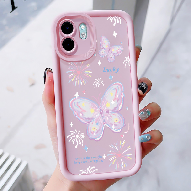 เคสสำหรับ Infinix Smart 9 Smart 9 HD Hot 50i เคสโทรศัพท์ผีเสื้อที่สวยงามซิลิโคนกันกระแทก
