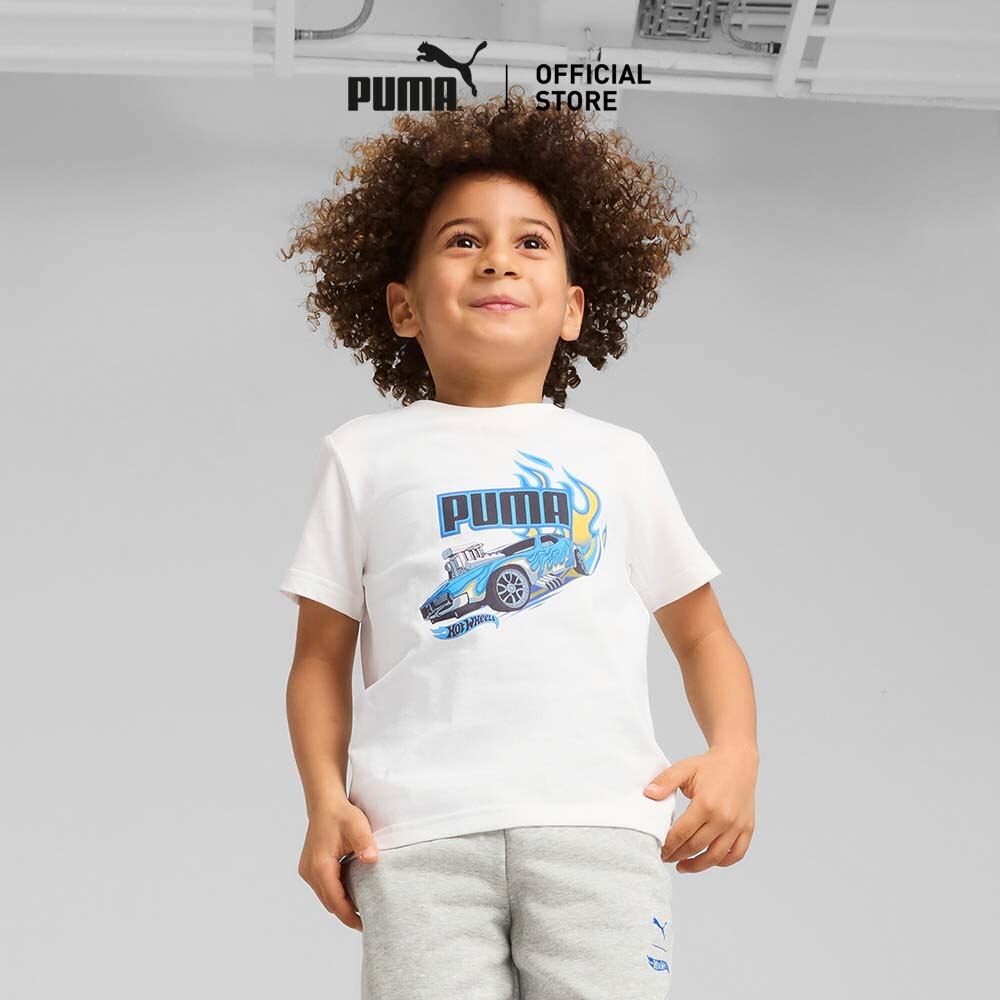 PUMA KIDS - เสื้อยืด PUMA x HOT WHEELS สำหรับผู้ชาย สีขาว - 63006902