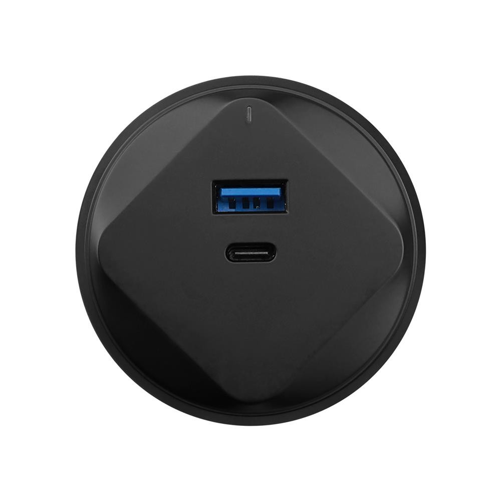 HACO เต้ารับไร้สาย USB TYPE A/C TR-USB/ACQ-BK สีดำ จัดส่งโดย HomePro