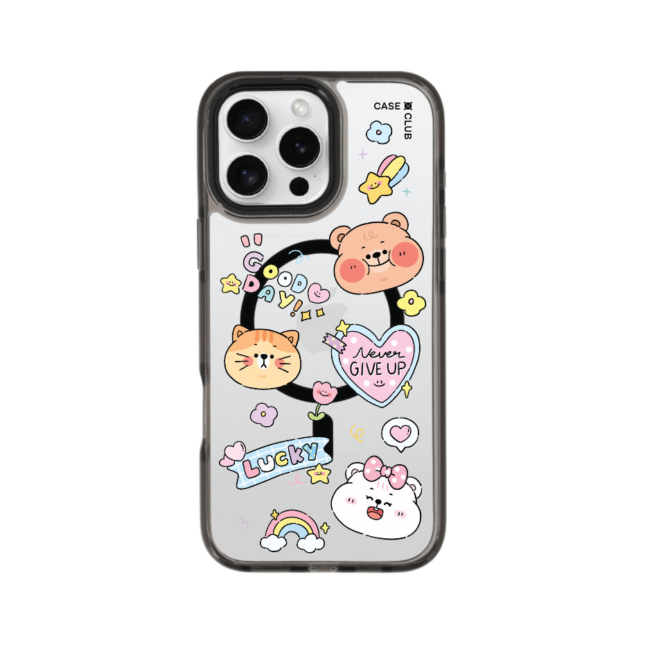 CaseClub เคสไอโฟน เคส ขอบสี Onnie Bear Sticker