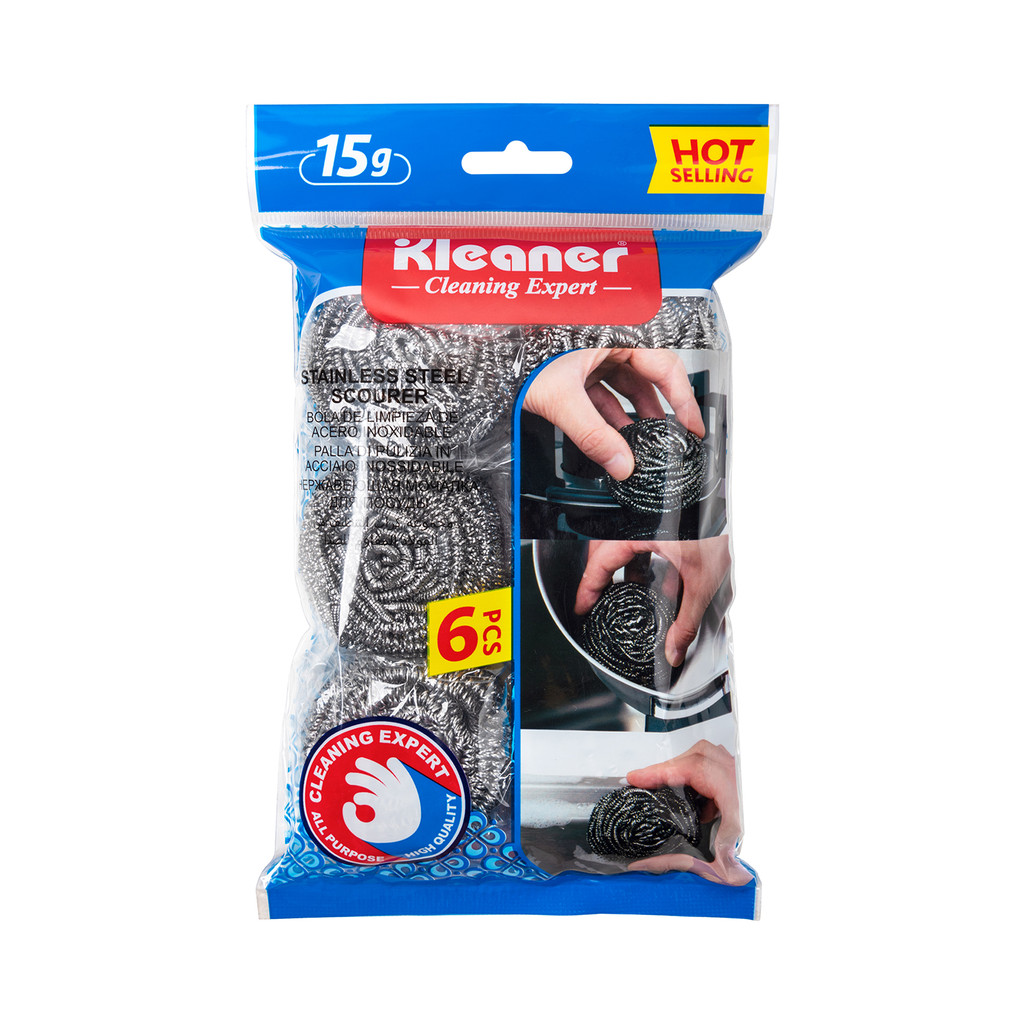 ฝอยขัด 15 กรัม KLEANER รุ่น GSH009 (แพ็ก 6 ชิ้น)